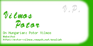 vilmos potor business card